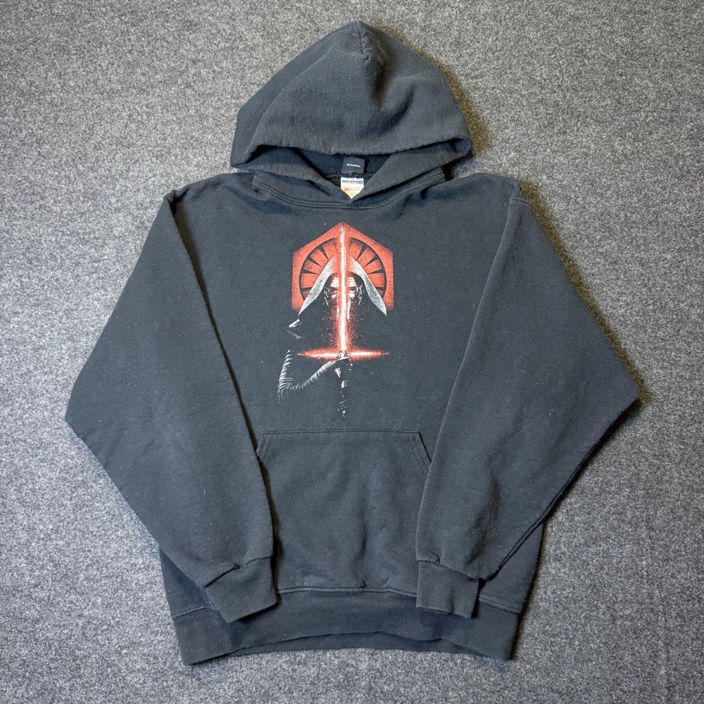 Star Wars Kylo Ren Hoodie Mens L Black Force Awakens Jerzees Graphic Sweatshirt